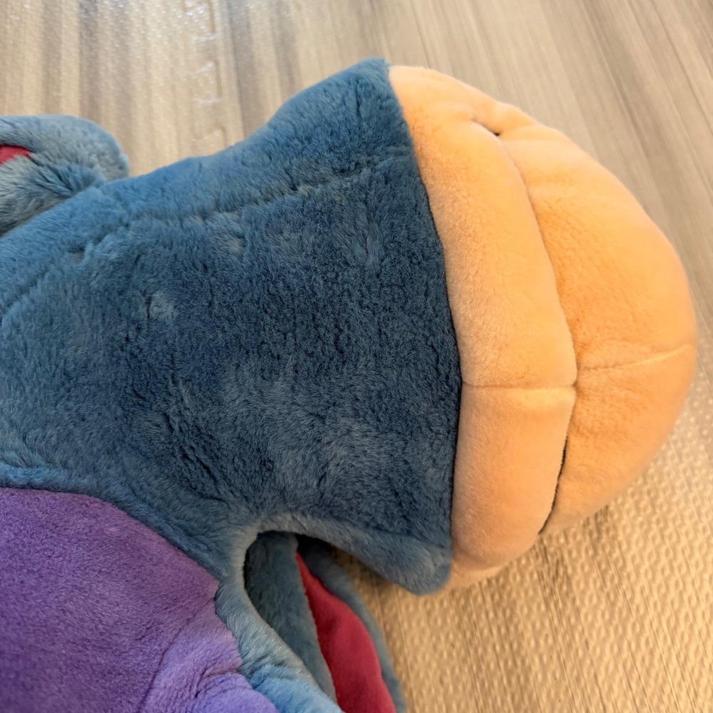 Disney Eeyore Plush Mattel Large Blue Pink Bow Detachable Tail Vintage 90s FLAW - Picture 11 of 16